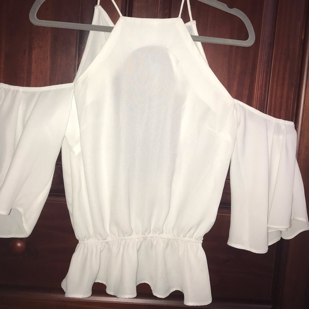 White Open Back Top